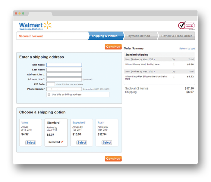 Walmart Secure Checkout 