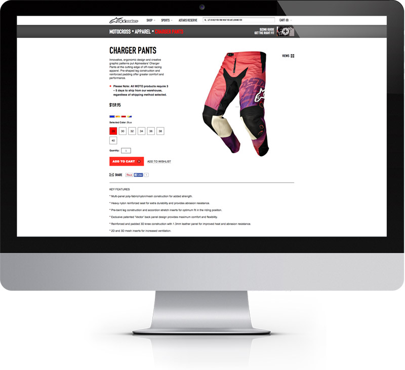 Alpinestars Case Study Responsive Web Design