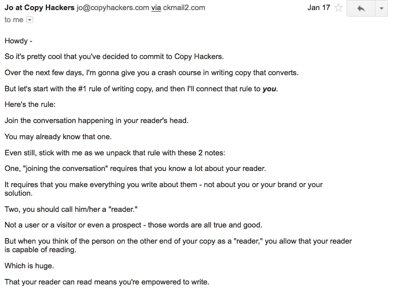 newsletter ideas - plain text emails