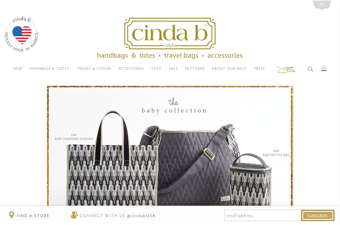 Cinda b display on a desktop computer responsive design